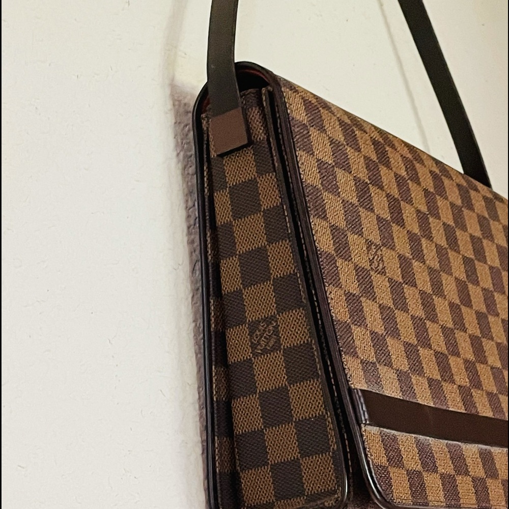 💯AUTHENTIC Louis Vuitton Flap Tribeca Damier Ebene Carre bag - Picture 5 of 13